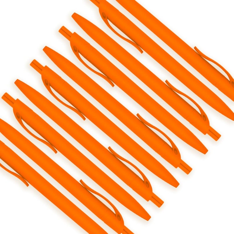 deegtran 100 Pack Orange Barrel Retractable Medium Point Ballpoint Pens, Smooth Ink, No Bleed, Soft Grip, Modern Design, Unisex, Ambidextrous - Image 4